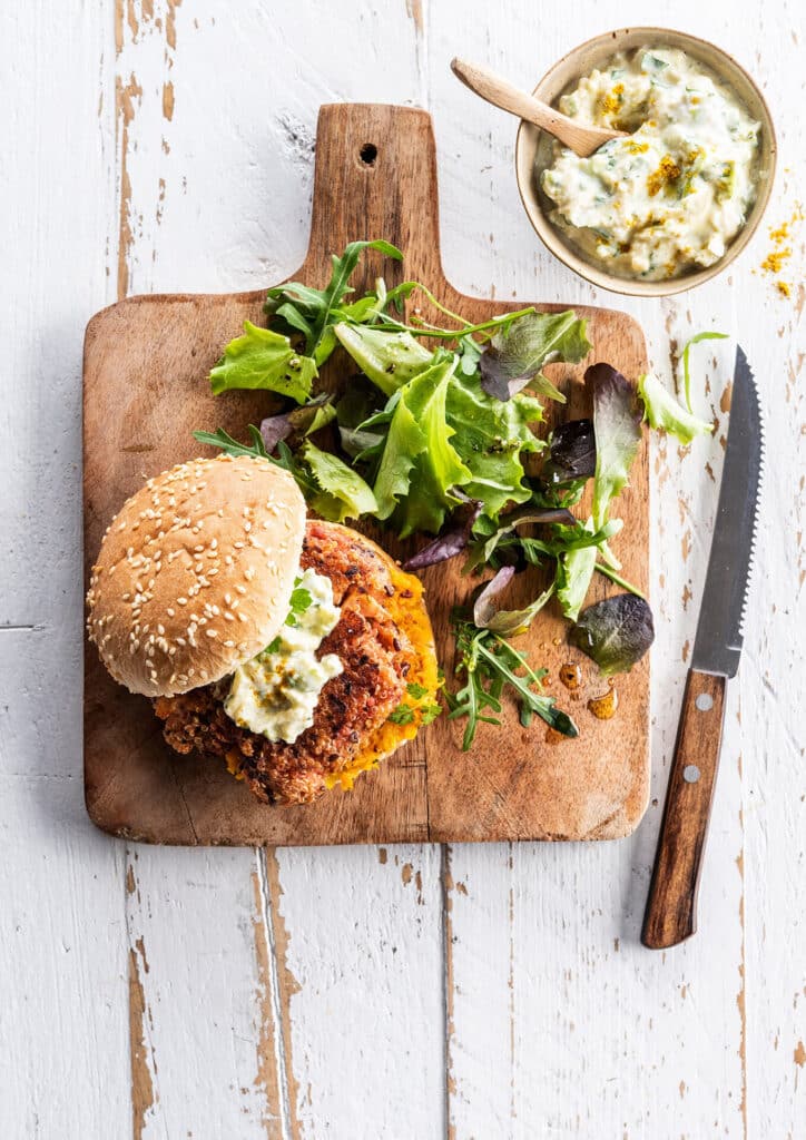 Veggieburger+RodeBiet+ Recept